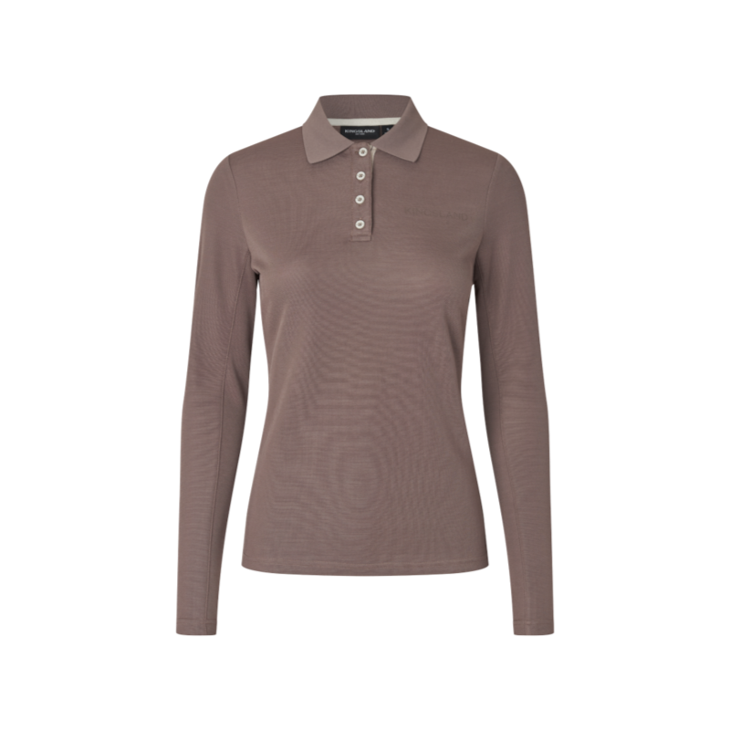 Kingsland - Women's Long-Sleeve Polo KLAmy Brown Iron