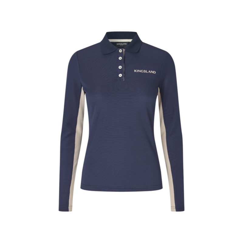 Kingsland - KLAmy Women's Long-Sleeve Polo Shirt Evening Blue