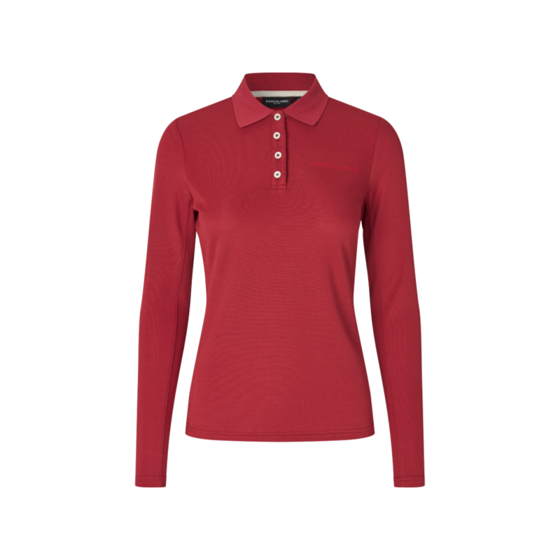 Kingsland - Damskie polo z długim rękawem KLAmy garnet