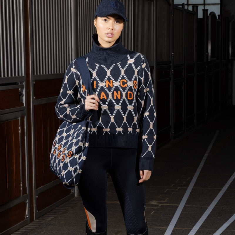 Kingsland - Pull-over manches longues femme tricot KLVy marine