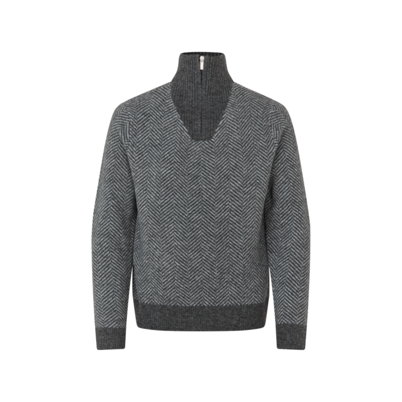 Kingsland - Maglione mezza zip uomo KLAndrew grigio scuro
