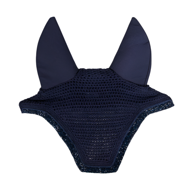 Kentucky Horsewear - Bonnet anti-bruits pour cheval Wellington Glitter Stone marine