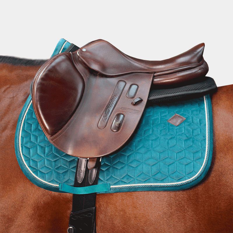 Kentucky Horsewear - Tapis de selle Velvet Jumping Emeraude | - Ohlala