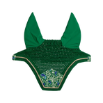 Kentucky Horsewear - Paardenoorhoodje Wellington Velvet Printing paisley garden groen/ marine | - Ohlala