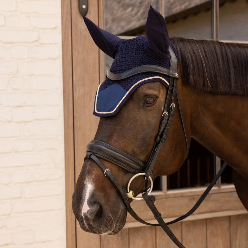 Kentucky Horsewear - Pferdebonnet Wellington Velvet dark navy | - Ohlala