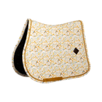 Kentucky Horsewear - Tapis de selle Velvet Printing spring leaves whispers marron/ blanc | - Ohlala