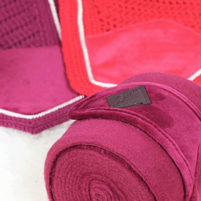 Kentucky Horsewear - Bandes de polo velvet fuchsia | - Ohlala