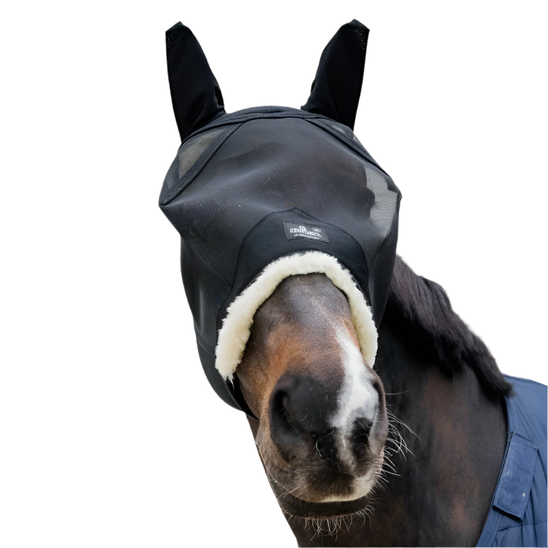 Kentucky Horsewear - Masque anti-mouches Friendly avec oreilles noir