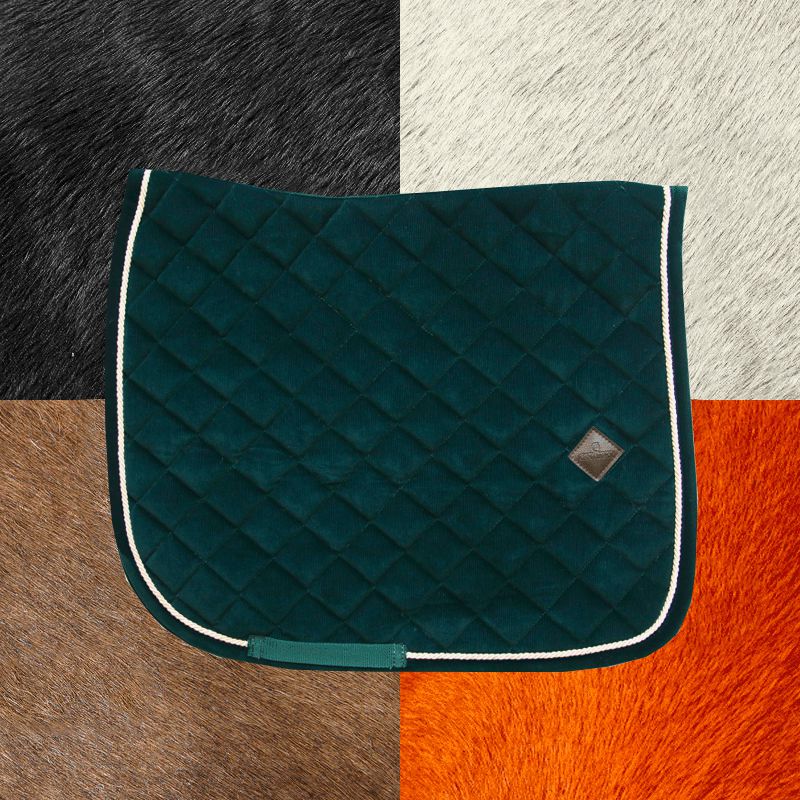 Kentucky Horsewear - Tapis de dressage Corduroy Vert Sapin | - Ohlala