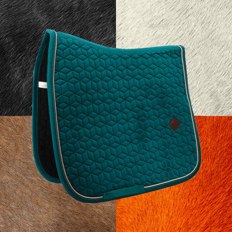 Kentucky Horsewear - Tapis de dressage Velvet Emeraude | - Ohlala