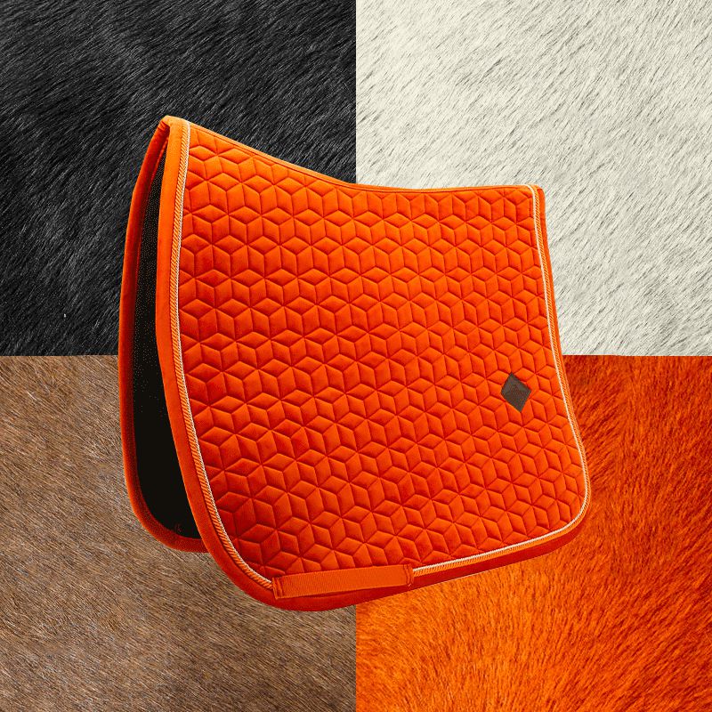 Kentucky Horsewear - Tapis de dressage Velvet Orange | - Ohlala