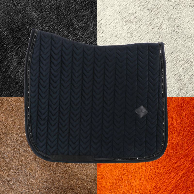 Kentucky Horsewear - Tapis de dressage Velvet Pearls noir | - Ohlala