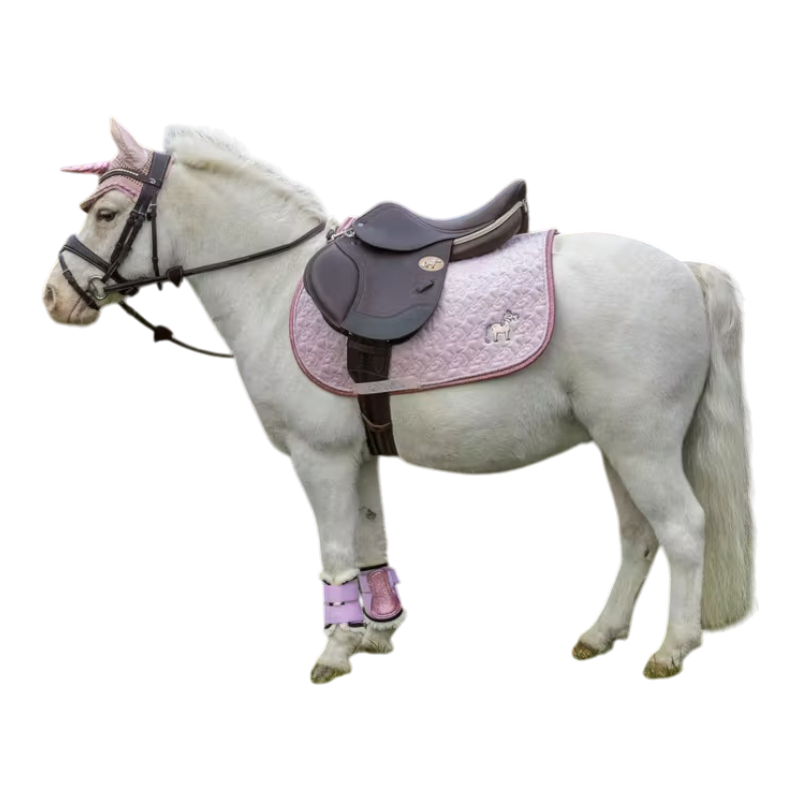 Kentucky Horsewear - Dressage saddle pad unicorn head pink glitter | - Ohlala