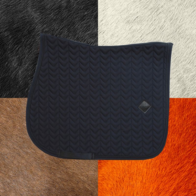 Kentucky Horsewear - Tapis de selle Fishbone noir | - Ohlala