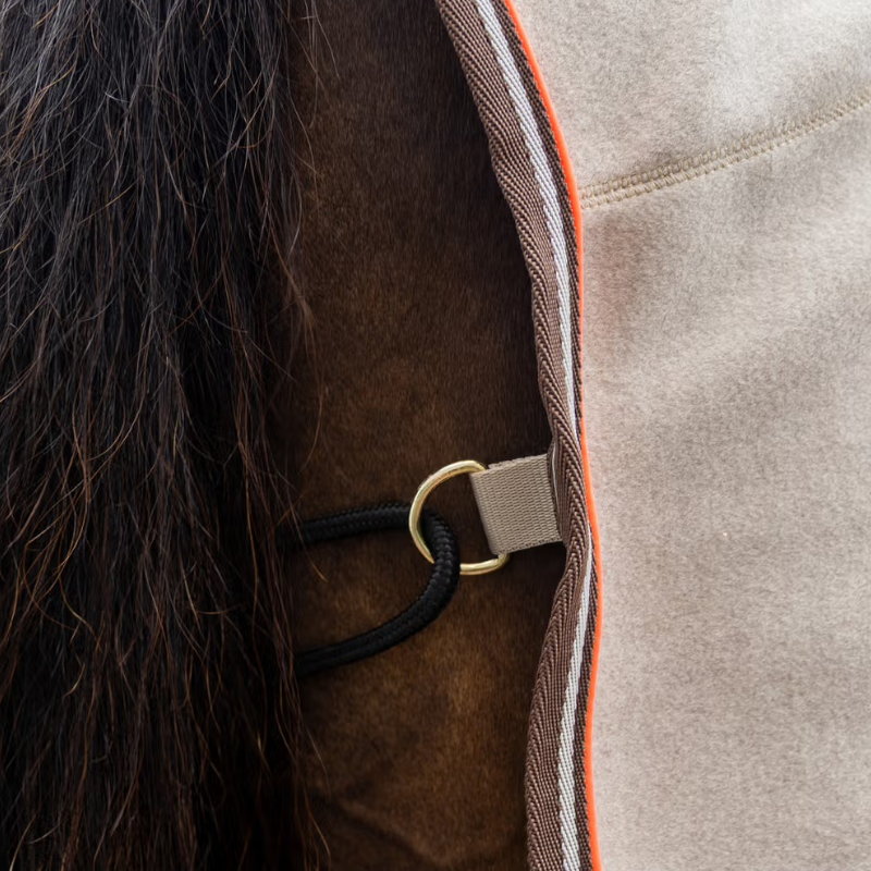 Kentucky Horsewear - Coperta in pile Heavy Melange beige | - Ohlala