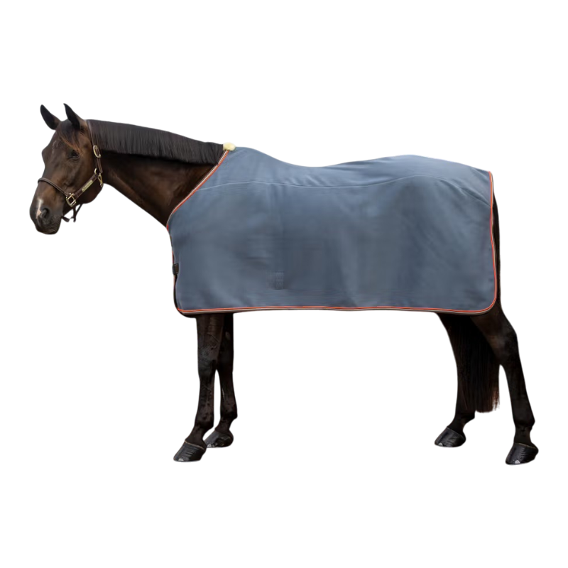 Kentucky Horsewear - Coperta in pile Heavy Melange blu polvere | - Ohlala