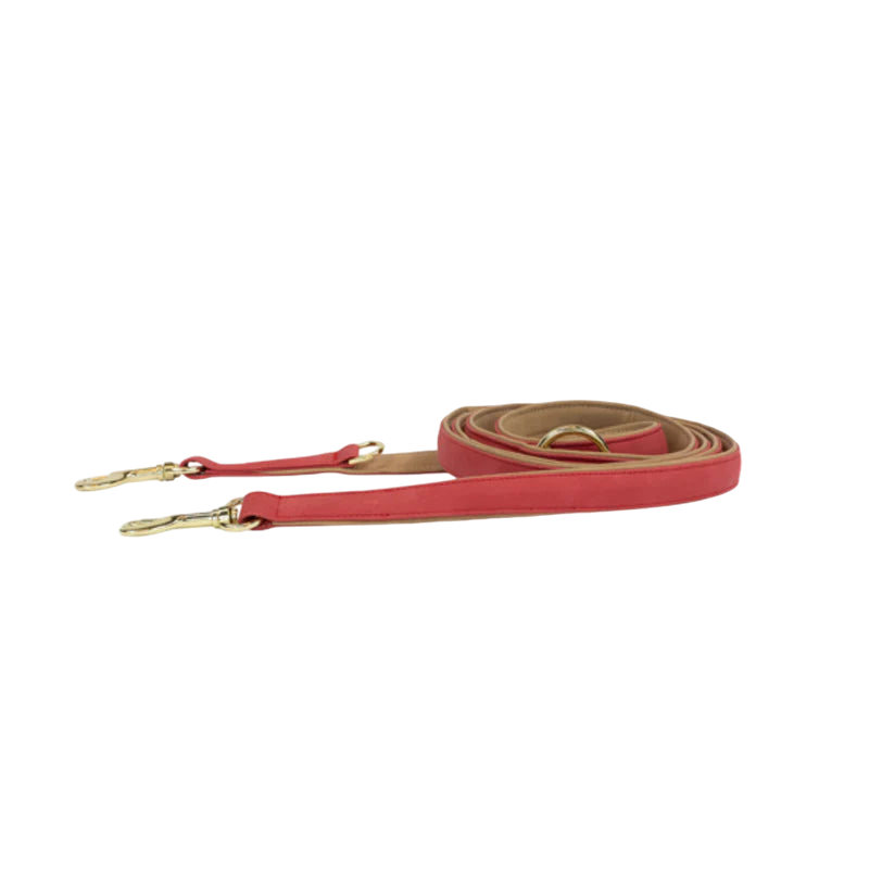Kentucky Dogwear - Vegan leather dog leash red/beige 250cm