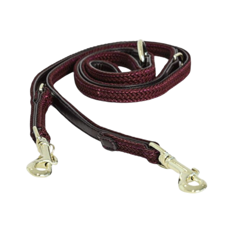 Kentucky Dogwear - Leave in braided nylon plated nylon 200 cm burgundy