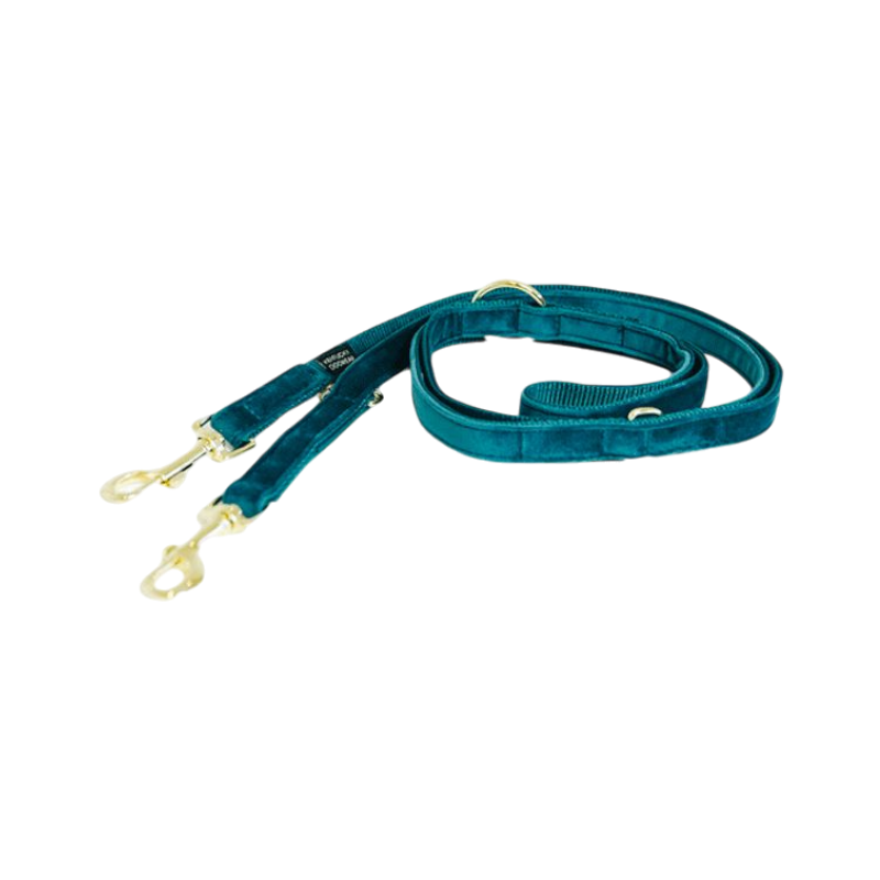 Kentucky Dogwear - Velvet dog leash 2m emerald