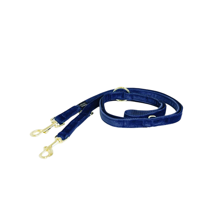 Kentucky Dogwear - Velvet dog leash 2m navy