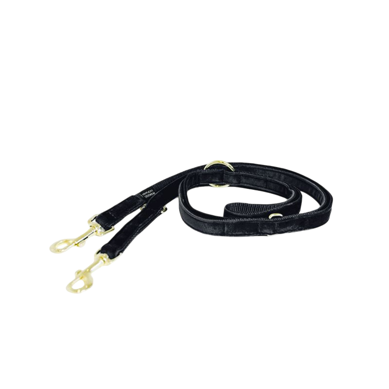 Kentucky Dogwear - Velvet dog leash 2m black