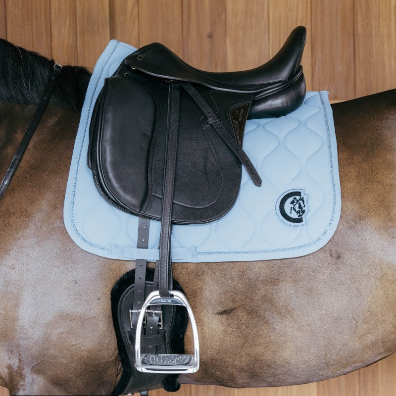 Kentucky Horsewear - Tapis de dressage Wave 3D logo bleu clair