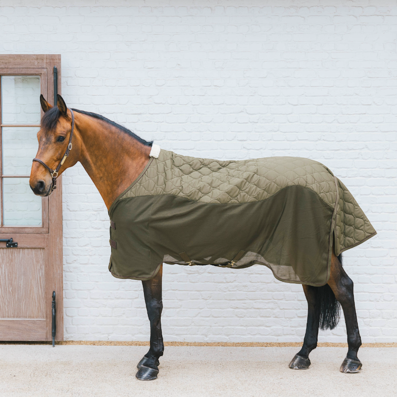 Kentucky Horsewear - Couverture polaire Transport Combo Cooler Fleece vert sapin