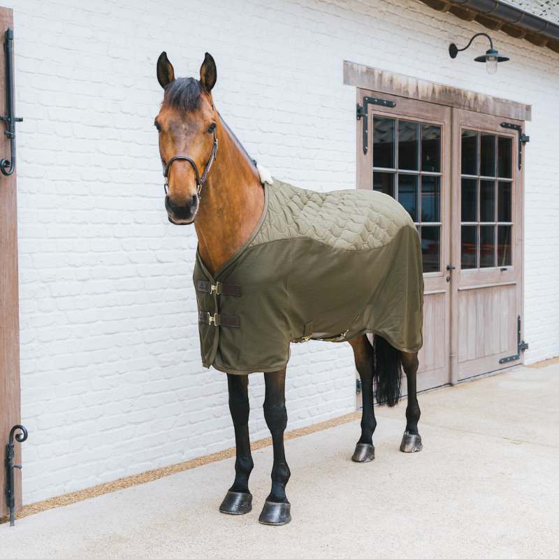 Kentucky Horsewear - Couverture polaire Transport Combo Cooler Fleece vert sapin