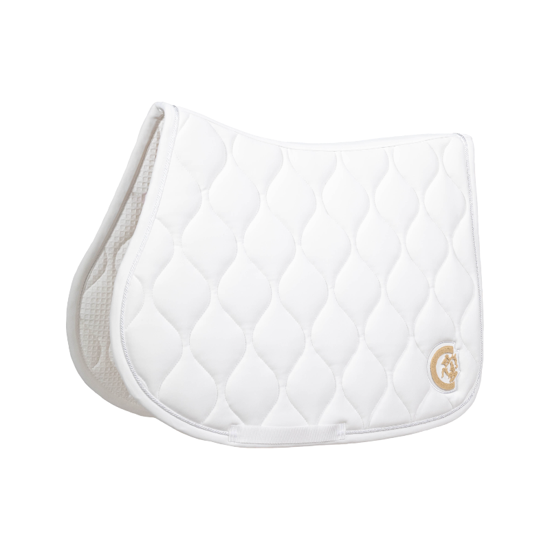 Kentucky Horsewear - Tapis de selle Wave jumping 3D logo blanc