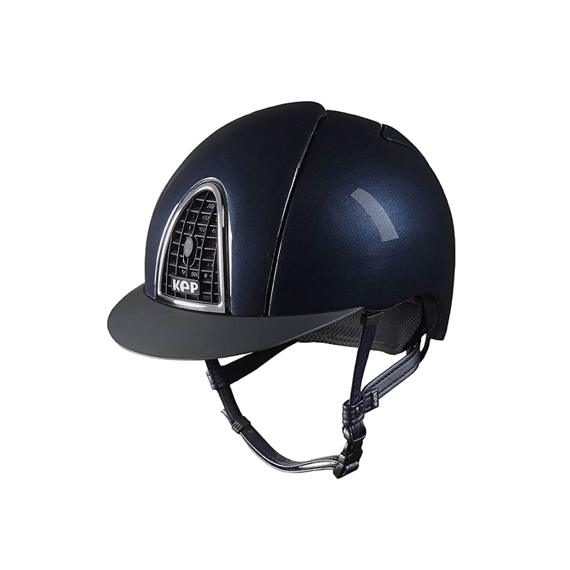 KEP - Casque d'équitation Cromo Shine marine visière standard | - Ohlala