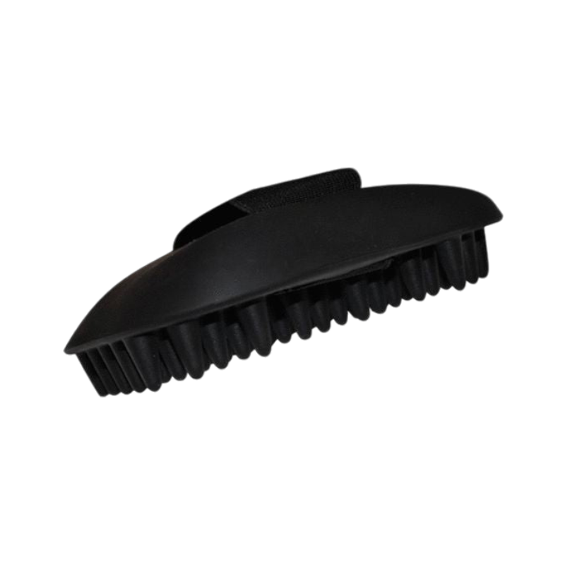 Kris - Ergonomic black curry comb