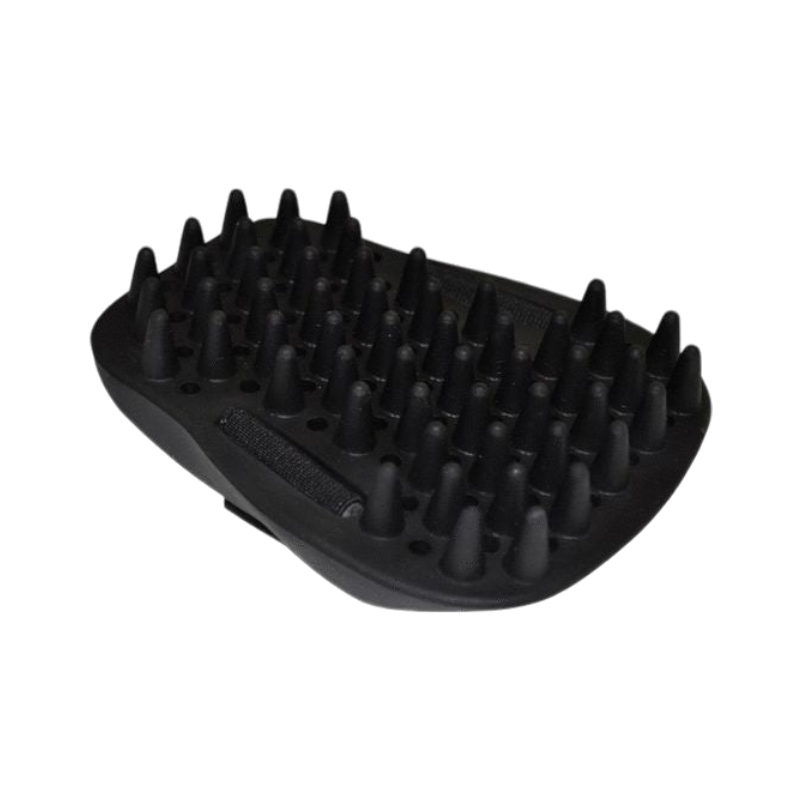 Kris - Ergonomic black curry comb