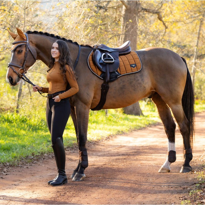 Lemieux - Tapis de selle Square Loire Classic Ginger marron