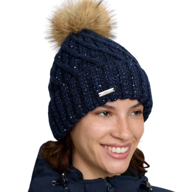 LeMieux – Damenmütze Bernie mit Pailletten in Marineblau