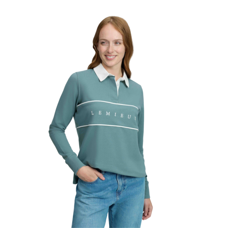 LeMieux - Women's Rochelle Long-Sleeve Polo in Aloe