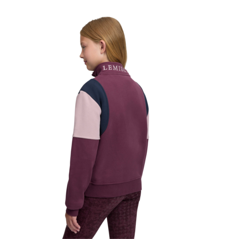 LeMieux - Kids' Viola Zip-Neck Sweatshirt in Bramble