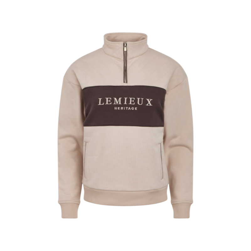 LeMieux - Women’s Heritage Quarter-Zip Sweatshirt in Stone