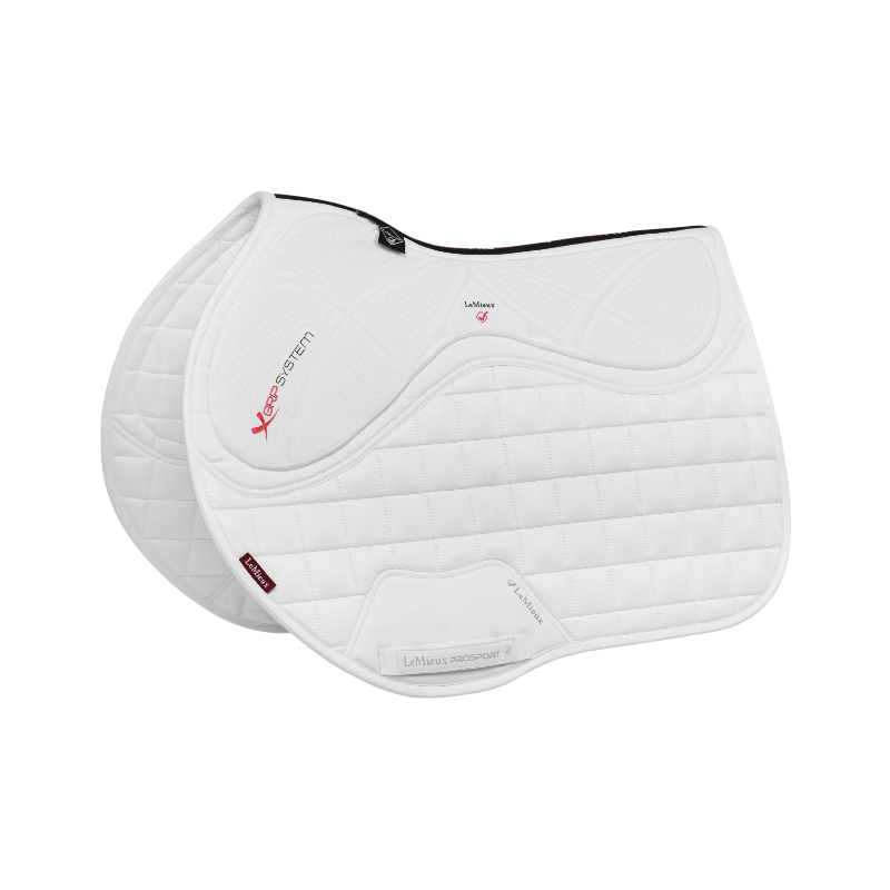 Lemieux - Tapis de selle Square X-Grip Silicone EuroJump blanc | - Ohlala