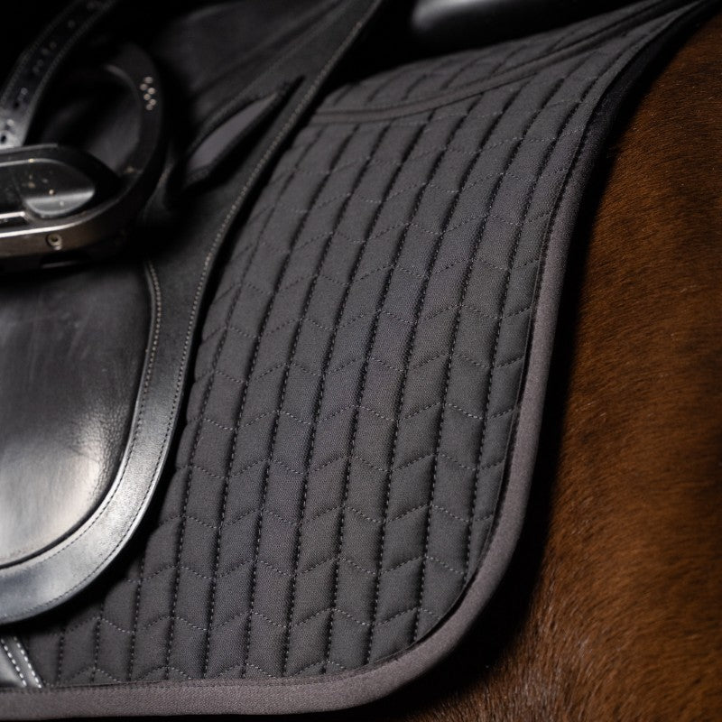 Lemieux - Pro Sorb Plain 2 Square black dressage saddle pad | - Ohlala