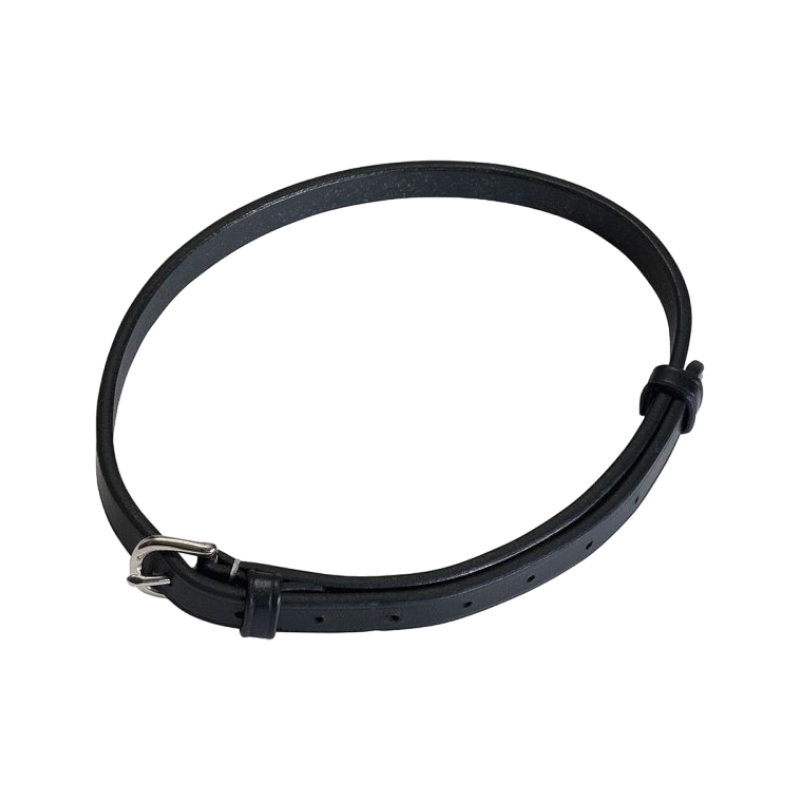 Eric Thomas - Black combined noseband strap 9 mm