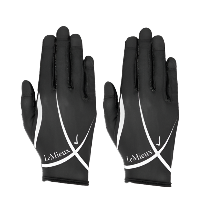 Lemieux - Soleil black mesh riding gloves