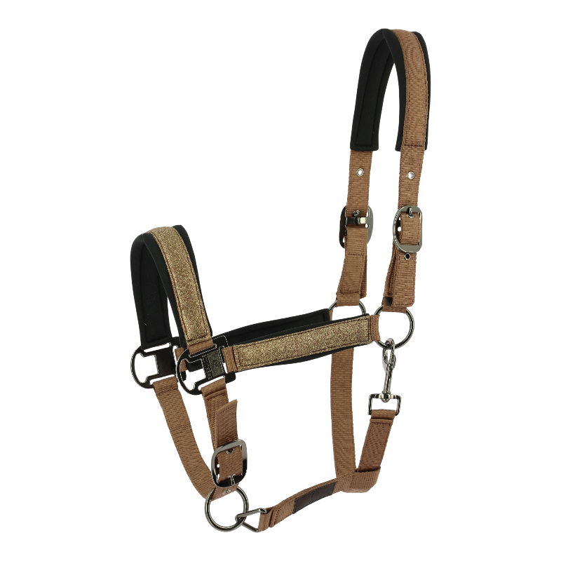 Equithème - Capezza in nylon Glowy beige/ rame | - Ohlala