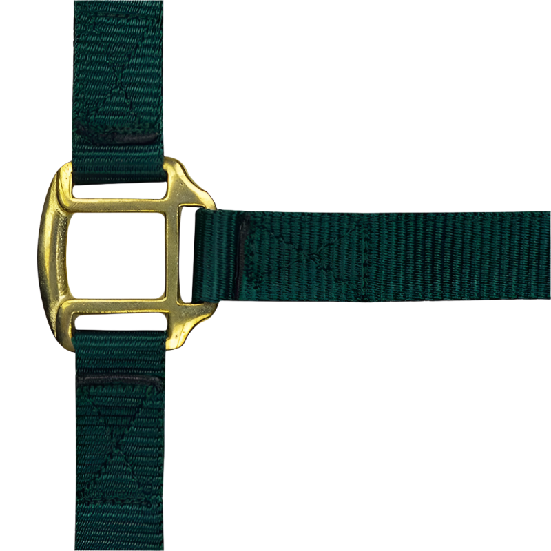 Norton - Dark green leather lined nylon halter