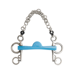 Metalab - Mors pelham Flexi droit demi-lune branches courtes bleu | - Ohlala