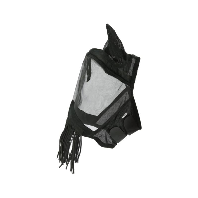 Equithème - Anti-fly and UV mask with black fringes