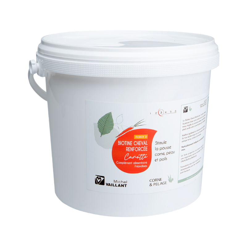 Michel Vaillant - Food supplement for hoof and skin treats Biotin reinforced carrot