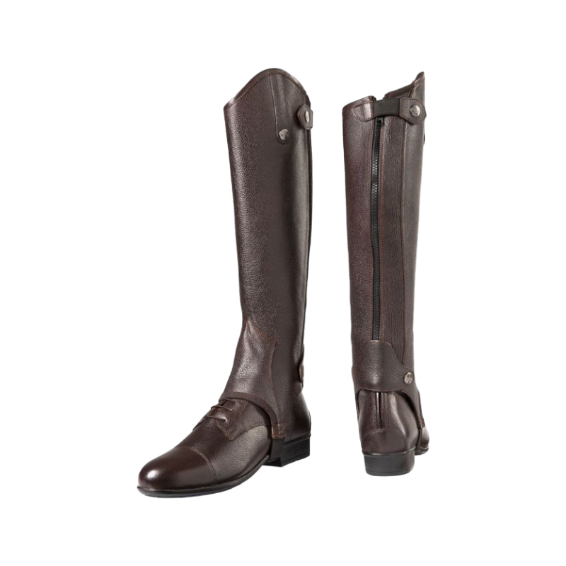 Equithème - Primera brown grained leather half-chaps