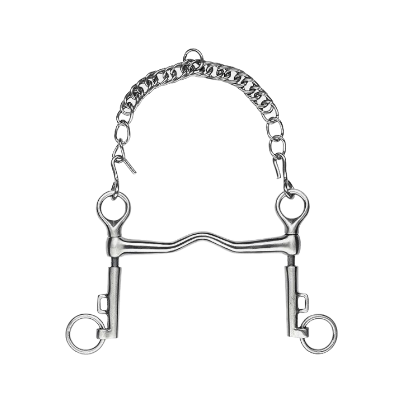 Feeling - Saumur snaffle bit with short branches satin stainless steel pump
