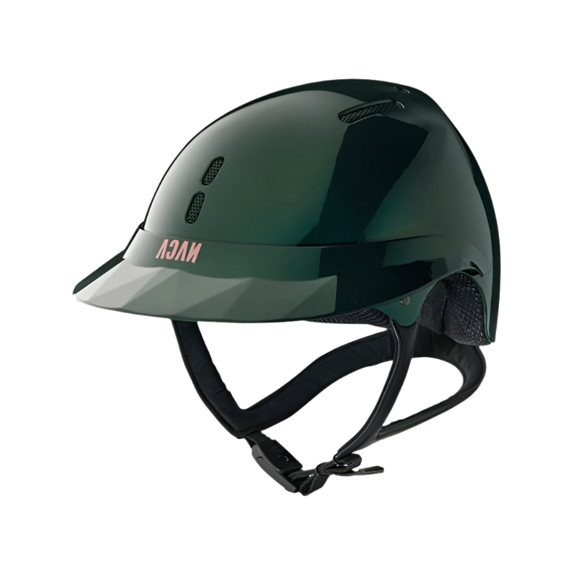 NACA - Gravity S riding helmet with shiny green polo visor