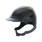 NACA - Kask jeździecki Gravity TR daszek standardowy czarny błyszczący | - Ohlala
